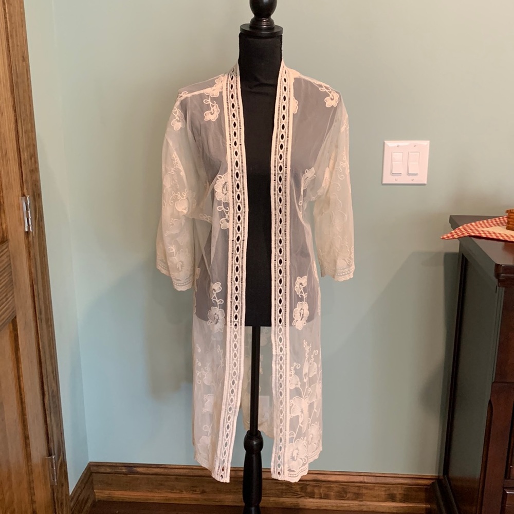 Swim cover-up or overlay lace cover-up